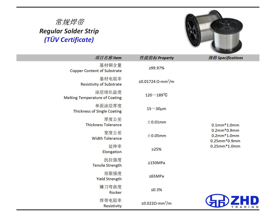 Regular Solder Strip (TUV Certificate)(图1)